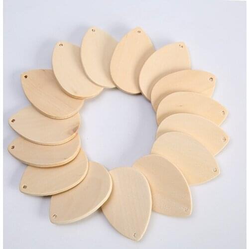 10pcs 57x40mm Unfinished Wooden Teardrop Earring Pendants Blank Wood Dangle Earring Charms Jewelry Wood Pendant