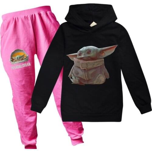 Baby Yodas Funny Children Boys Girls Clothing Cotton Long Sleeve Letter Set Kids Clothes Tracksuit Baby T-Shirt Pants 2Pcs/Suit