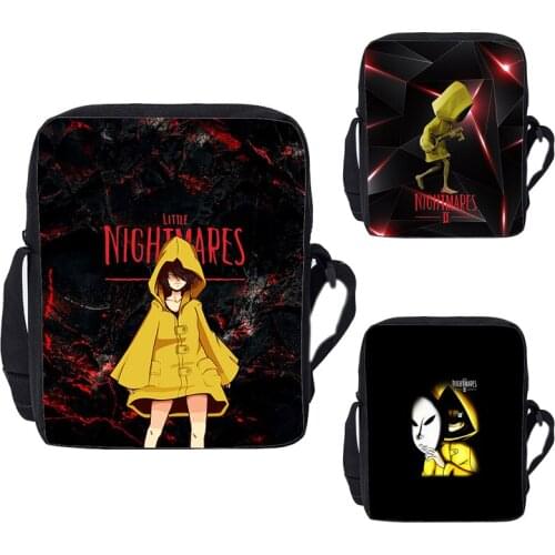3D Little Nightmares 2 Shoulder Bags Boys Girls Teens Bookbag Kids Stationery Bag Students School Supplies Box Women Waist Pack
