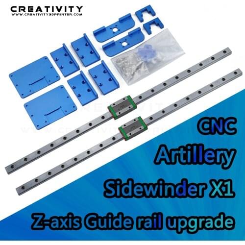 3D printer double z axis Hiwin rails upgrade CNC aluminum kit applies to the Artillery Sidewinder X1 SW-X1 Artillery Genius