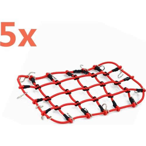 5pcs 1/10 Scale RC Rock Crawler Climbing Elastic Bungee Luggage Rack Net ForTraxxas TRX-4 D90 SCX10 90046 KM2 RC Car Accessories