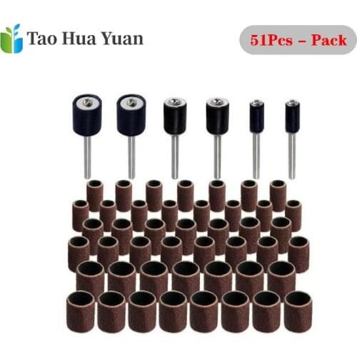 Hot 51pcs Rotary Tool Accessories for Dremel Mini Drill Bit Set Abrasive Tool Grinding Sanding Polishing Cutting Tool Set AA