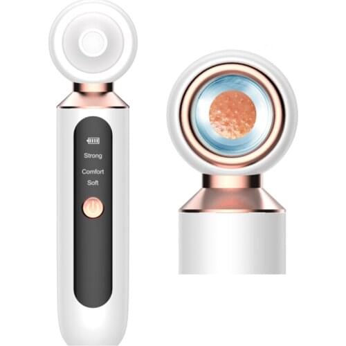 Magnifier Blackhead Remover Vacuum Black Spot Suction Acne Pimple Pore Face Nose Cleaner LED Light Blackhead Extractor Machine
