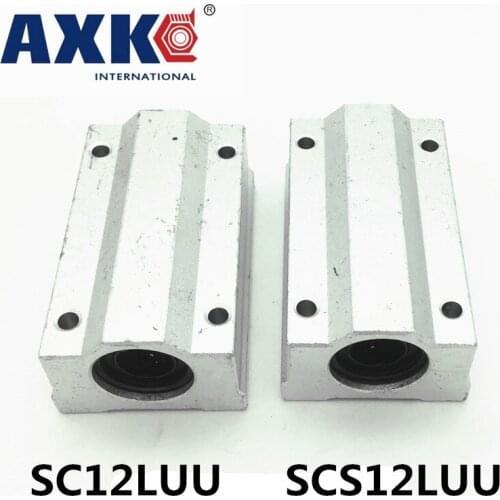 Axk 4pcs/lot Free Shipping Sc12luu Scs12luu 12mm Long Type Linear Ball Bearing Block Cnc Router