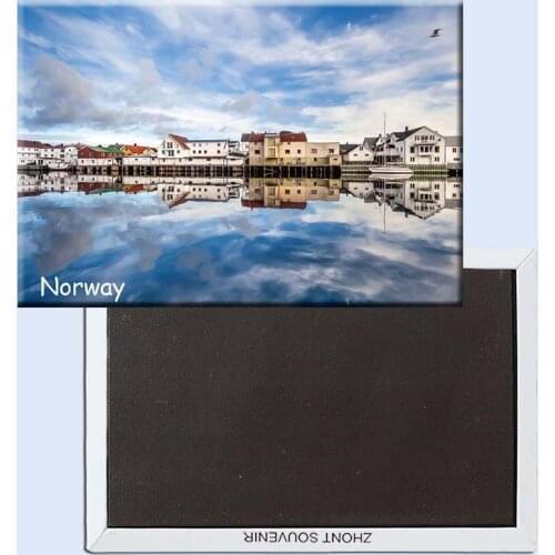 Bergen，Lofoten Islands，Norway Tourist souvenir， Magnetic refrigerator magnet， Home decoration， World scenery tourist souvenir