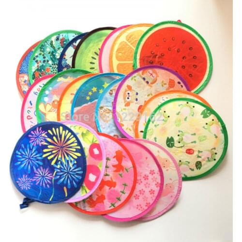 Free shipping (6pcs/lot)Various Nylon Portable Folding Fan for party gift Fan cool summer lovely hand fan/Flying disk