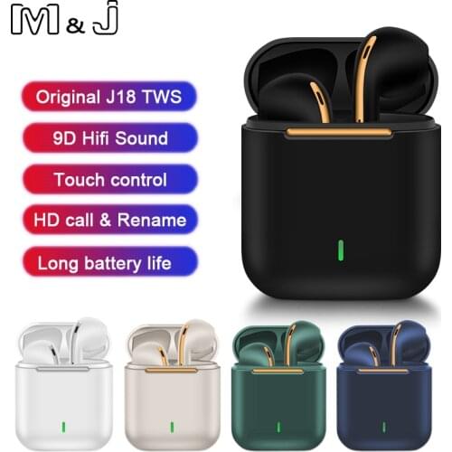 NEW Original J18 TWS Bluetooth Headphones Stereo True Wireless Headset Earbuds In Ear Handsfree Earphones Buds For Mobile Phone