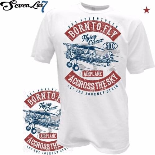 Brand T-Shirt Men Fashion Adults Casual Tee Shirts Pilot Flugzeug Aircraft Aero Flieger Retro Doppeldecker custom t shirt