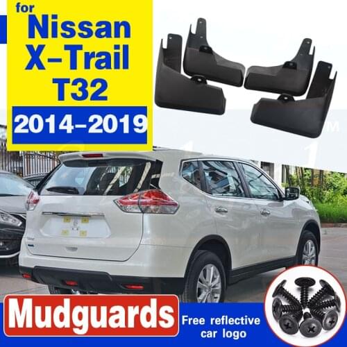 Fender Styling For Nissan X-Trail Rouge T32 Set Molded Car Mud Flaps 2014-19 2016 2017 Xtrail Splash Guards Mud Flap Mudguards