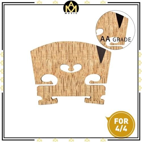 1PC-Master AA Grade Maple Violin Bridge 4/4 Size Violin Bridge With E Ebony Inlay
