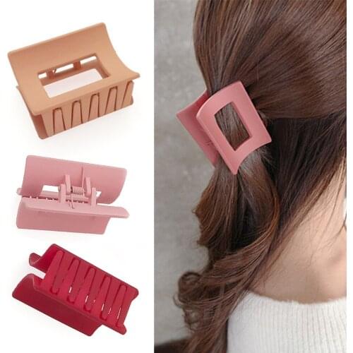 Korean Hair Accessories Frosted Acrylic Antique Square Button Princess Hair Clip Grip Bath Shower Pan Hair Clip