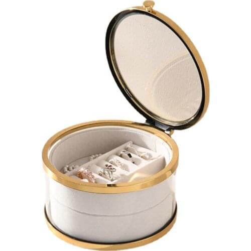 Light Luxury Exquisite Overlay Multi-Layer Glass Dustproof Ear Studs Earrings Necklace Packing Storage Box