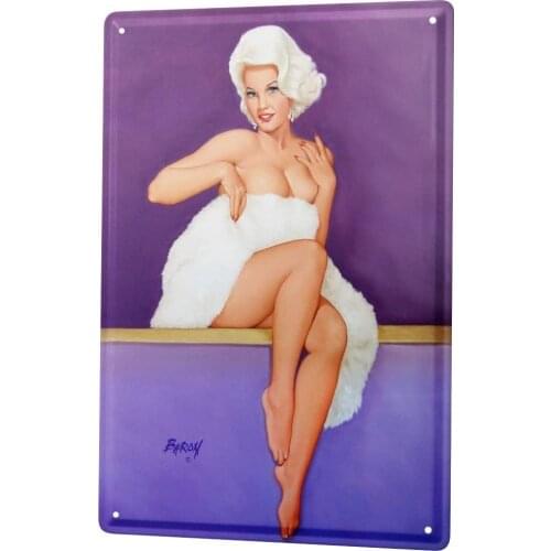 LEotiE SINCE 2004 Baron Dress Topless Tin Sign Metal Plate Decorative Sign Home Decor Plaques 20x30