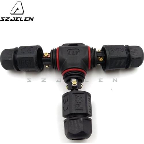LLT L20, 3 pin T-type waterproof connector ,IP67, LED outdoor connector,Current Rating 20A,automotive electrical wire connector