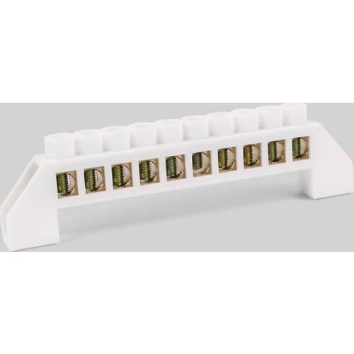 Bridge Type Zero Ground Row 10 Bit Copper Row Terminal Block Grounding Zero Row Distribution Box Copper Row Zero Line Terminal