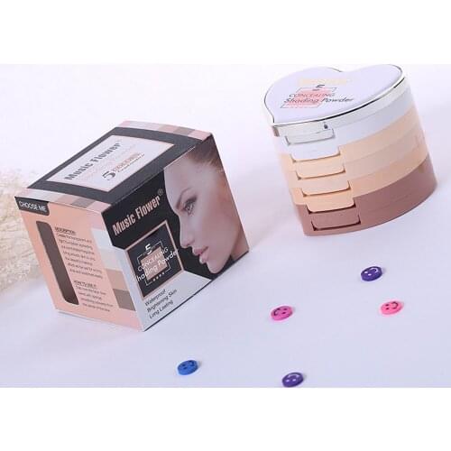 6 color Music flower five layers Loose powder Pressed powder Concealer dual purpose Concealer set makeup powder foundation