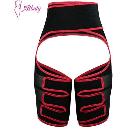 Atbuty Neoprene Waist Trainer Slim Thigh Trimmer Butt Lifter Shaper Leg Loss Weight Belt