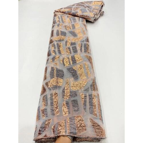 Latest African Brocade Fabric High Quality French Jacquard Lace Cloth Nigerian Tissue Material For Making Wedding Dress POZ21