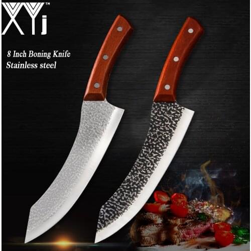 XYj Chef Knife 8/6 inch Ultra Sharp Professional Slicing Knife Premium High Carbon Stainless Steel with Wooden Handle Cleaver