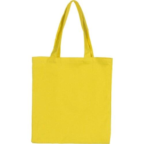 Solid Color Canvas Handbag For Women Casual Reusable Shopping Tote Female Shoulder Bags Сумки Женские Через Плечо Dropshipping