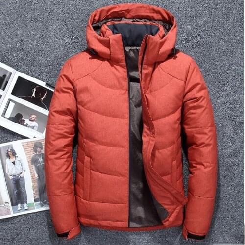 Men Winter Duck Down Male Parkas Jacket Coats Solid Hooded Casual Outwear jaqueta masculina Winter Down Coat