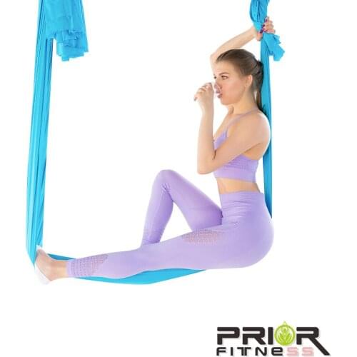 PRIOR FITNESS Non-slip 100% Nylon 4m/5m/6m/7m Hammock Fabric 26 colors High Strength Yoga Hammock Set Low Stretch Yoga Swing