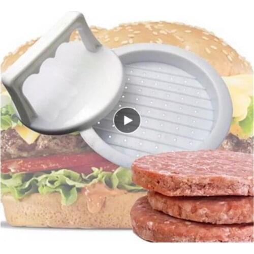 Meat Press Tool Round Shape Hamburge Food-Grade Plastic Mold Mould Burger Patty Manual Food Manual Food Processors Kitchen Tool