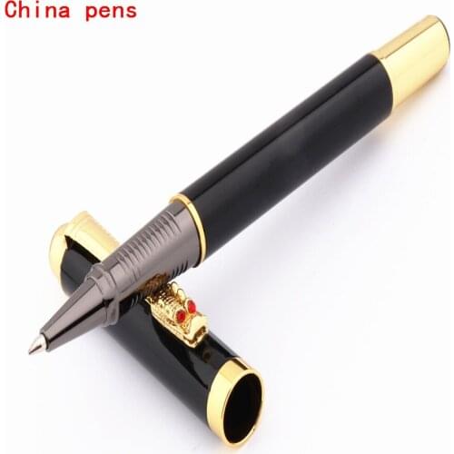 Luxury 7026 Black Oriental dragon Business office Medium Nib Rollerball Pen New