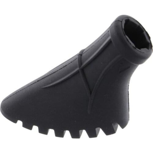 Heavy Duty Black Rubber Replacement Cane Tip Caps End Cover for Walking Hiking Sticks Trekking Climbing Mountaineering