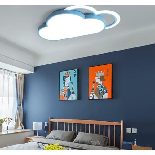 Modern Metal Acrylic Led Room Light Ceiling Lighting Dimmable Boys Kids Bedroom Cloud Led Ceiling Light Child Room Ceiling Lamp