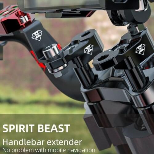 SPIRIT BEAST Handlebar Fixed Code Screw Extender Motorcycle Universal Direction Handlebar Extension Bracket Modified Accessories