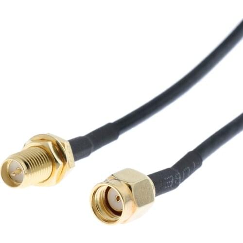 2Pack 4.9FT Low-Loss Coax Extension Cable (50 Ohm) - RP SMA Male to RP SMA Female - Antenna Extender for WiFi Wireless Router