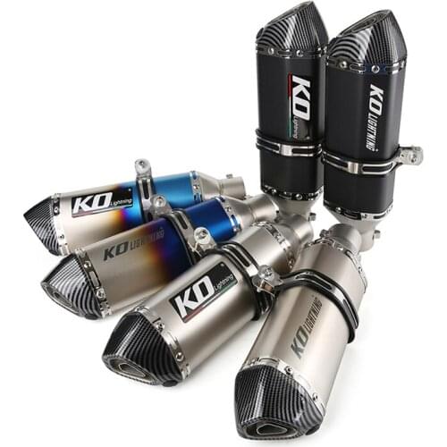 Universal 38-51mm Exhaust Muffler Pipe Motorcycle Tail Escape Removable DB Killer Stainless Steel Exhaust Tips 370mm Silencers