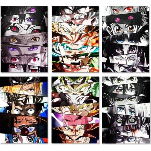 Japanese Anime Characters Eyes Poster One Piece Canvas Paitning Wall Art Posters and Prints Wall Cuadros Mural for Home Decor