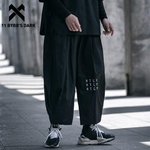 11 BYBBS DARK Hip Hop Japanese Functional Pants Men 2020 Elastic Waist Streetwear Casual Cargo Pants Techwear Joggers Trousers
