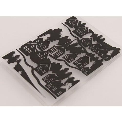 ZFPARTY Forest house Plastic Embossing Folders for DIY Scrapbooking Paper Craft/Card Making Decoration Supplies