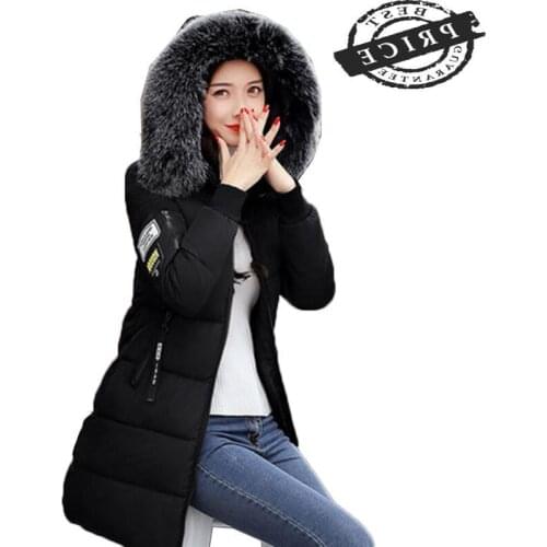 Women 2021 Warm Winter Coat Thick Cotton Parka Female Jacket Black Outerwear Parkas Overcoat Casaco Feminino Inverno