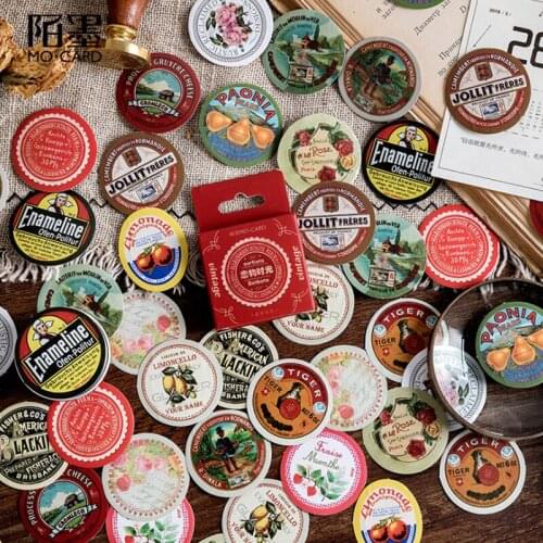 30pack/lot Retro Creative Fetish Time Hand Account Decoration Boxed Stickers DIY Personalized korean Sticker Papelaria Criativa