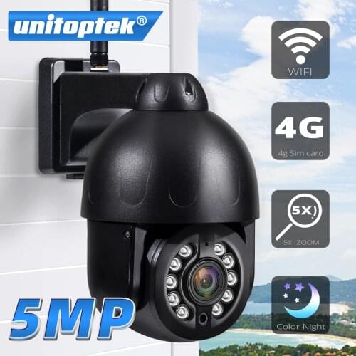 4g wifi cctv ip camera 5MP Sim Card WIFI AI Auto Tracking 30X Zoom Wireless PTZ Speed Dome 2MP Camera Two Way Audio IR 80m Camhi