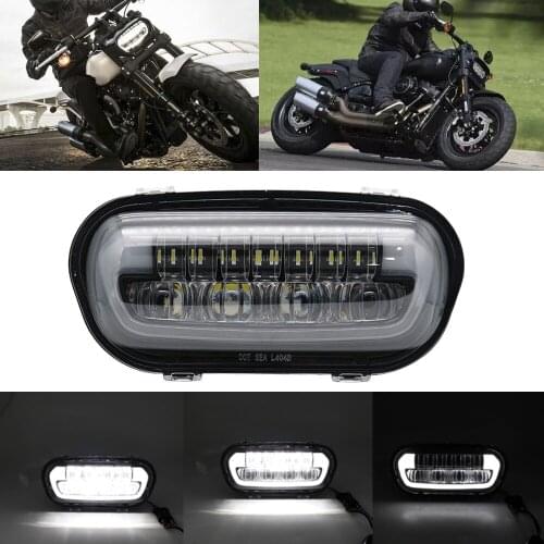 9Inch LED Motorcycle HeadLights Head Lamp For Fat Bob Model Moto LED Lamps, Fat Bob 2018 2019 Headlight Black