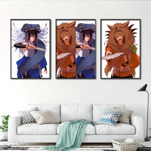 Naruto Sasuke Anime Poster Canvas Painting Home Decoration Comic Dormitory Living Room Bedroom Wall Art Decor Cudros
