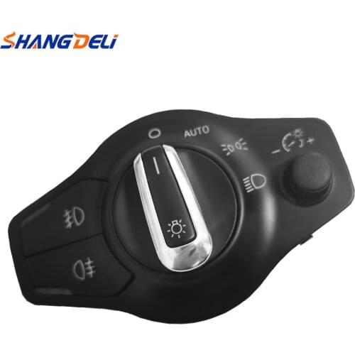 Car Chrome Multifunction Headlight Switch Button For Audi Q5 A5 S5 Coupe / Sportback A4 / S4 Avant B8 8K0 941 531 AS