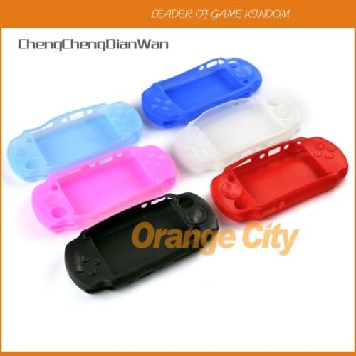 ChengChengDianWan Silicone Case For PSP E1000 Silicone Cover For PSP E 1000 Soft Sleeve Slicon Case Colors 10pcs/lot