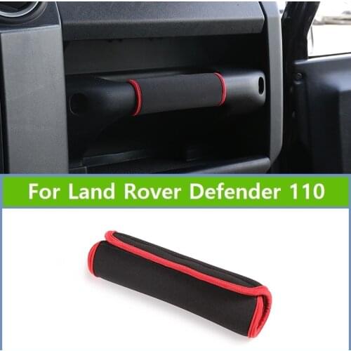 Black Cotton For Land Rover Defender 110 130 2009-2018 For Defender 90 Car Co-pilot Handle Protection Cover Car Accessories
