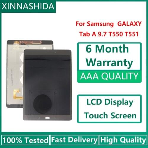 LCD Display with Touch Screen Digitizer Sensors Full Assembly Panel For Samsung GALAXY Tab A 9.7 SM-T550 T550 T551 T555