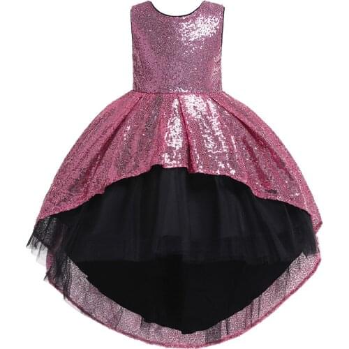 2020 gold glitter children princess girls dress
