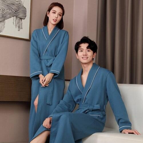 Women Winter Long Bathrobe Lovers Thick Warm Cotton Kimono Bath Robe Nightgowns Dressing Plus Size M L XL XXL