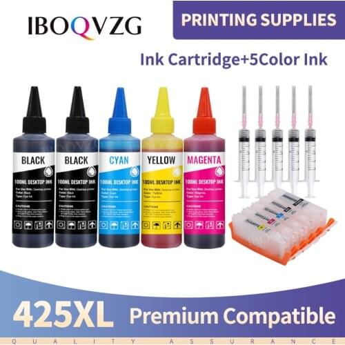 IBOQVZG PGI425 CLI426 Refillable ink cartridge For Canon Pixma MG5240 MG5140 IP4840 IX6540 IP4940 MG5340 MX894 IX with chips