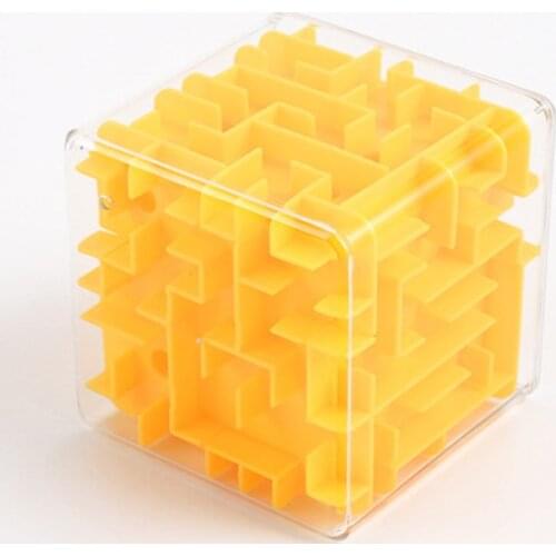 Transparent 3D Maze Cube Game 8*8*8cm Six-sided Puzzle Speed Cube Rolling Ball Game Develop Intelligence for Children Board Game