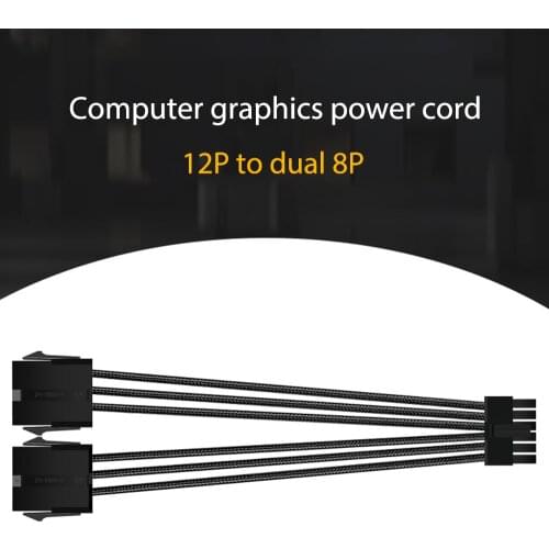 Dropshipping 12Pin To Dual 8Pin(2x8) RTX3.0 Power Supply Cable For PCI-E Graphics Card 30cm PC Computer Power Extender Cable